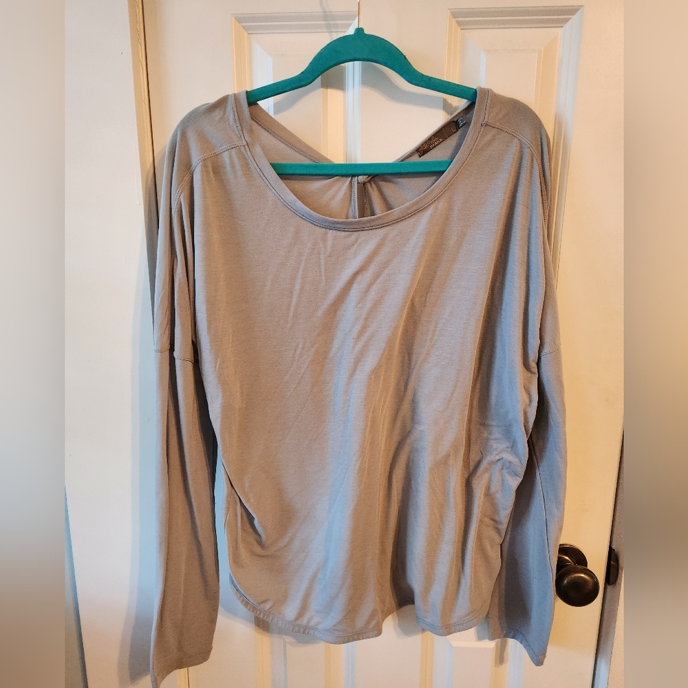 PrAna long sleeve top, Size L, light gray